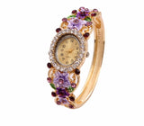 Luxury Bangle Watch Ladies Crystal Flower Bracelet Women